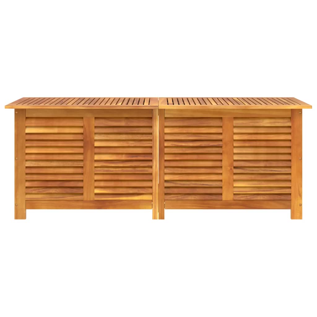 vidaXL – Gartenbox aus massivem Akazienholz mit wasserfester Innentasche, 150 × 50 × 56 cm