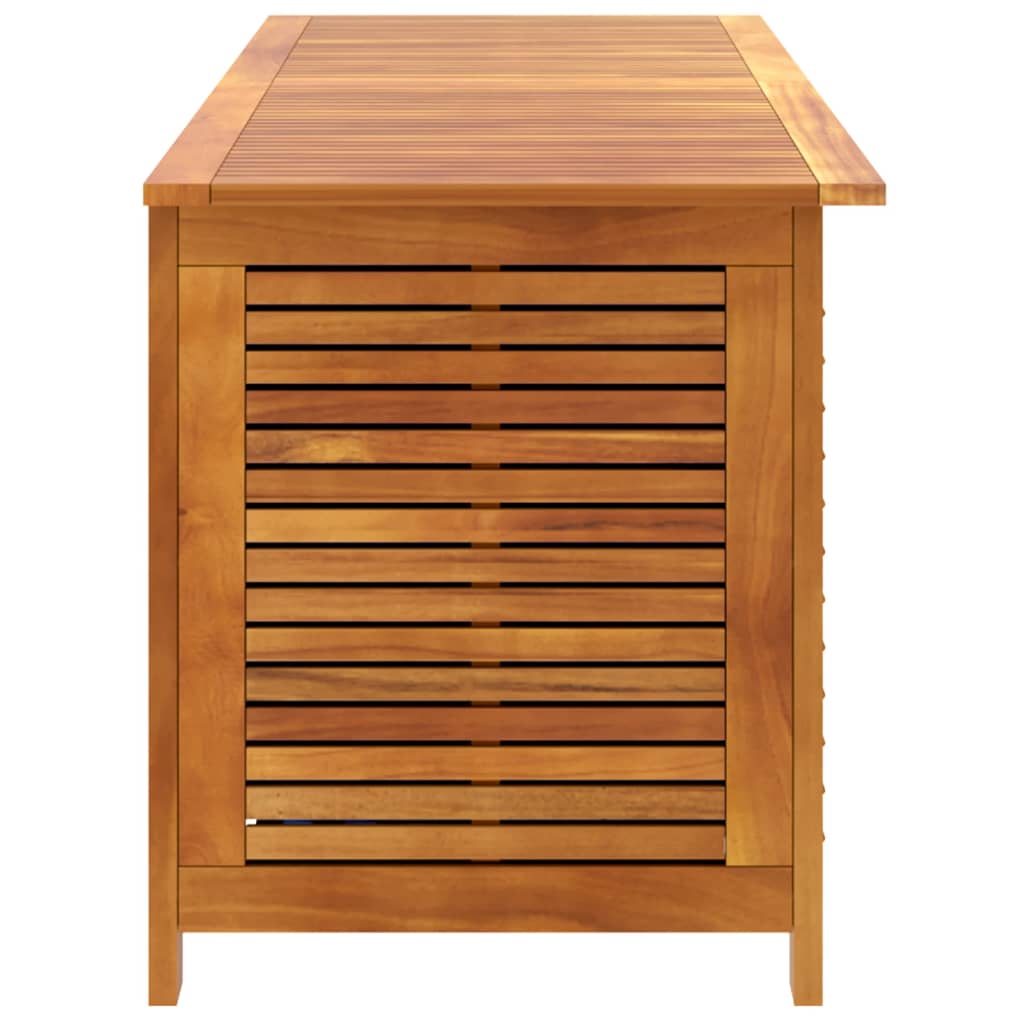 vidaXL – Gartenbox aus massivem Akazienholz mit wasserfester Innentasche, 150 × 50 × 56 cm