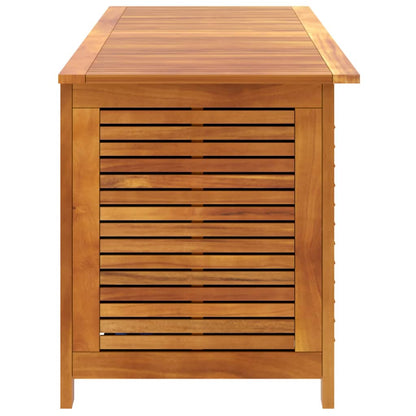 vidaXL – Gartenbox aus massivem Akazienholz mit wasserfester Innentasche, 150 × 50 × 56 cm