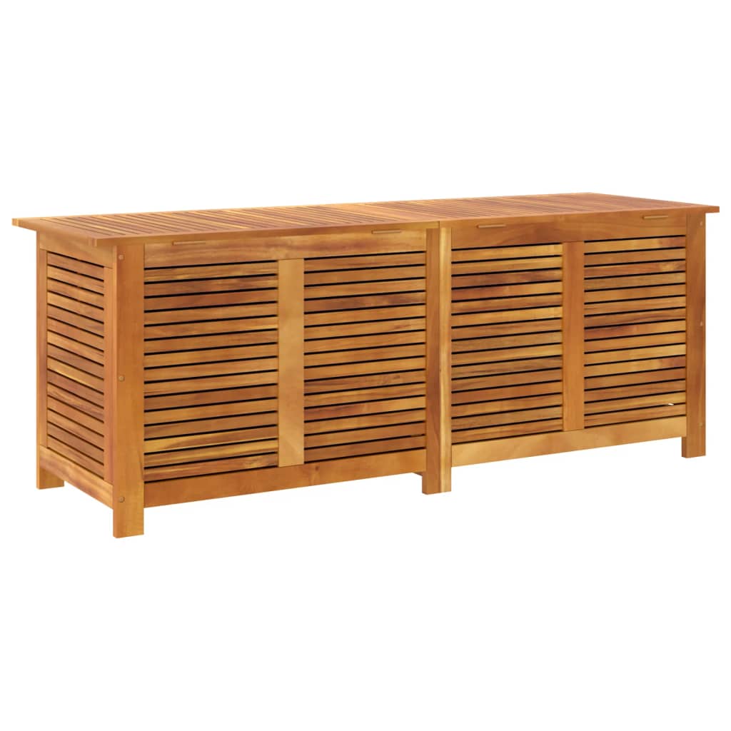 vidaXL – Gartenbox aus massivem Akazienholz mit wasserfester Innentasche, 150 × 50 × 56 cm
