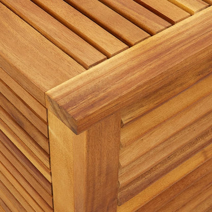vidaXL – Gartenbox aus massivem Akazienholz mit wasserfester Innentasche, 150 × 50 × 56 cm