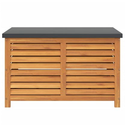 vidaXL – Gartenbox aus massivem Akazienholz mit Metallplatte und Gasfeder, 90 × 48 × 55 cm