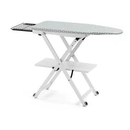 Bügeltisch, Bügeltisch höhenverstellbar: 84-88-91-93 cm, Räder an der Basis, verschiebbarer Bügeleisenhalter, STIROCOMODO, 2