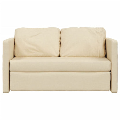 Bodensofa, Boden Sofa, Bodencouch, Bodensofa mit Schlaffunktion, Bodensofa klappbar, Stoff, Creme, vidaXL, 4
