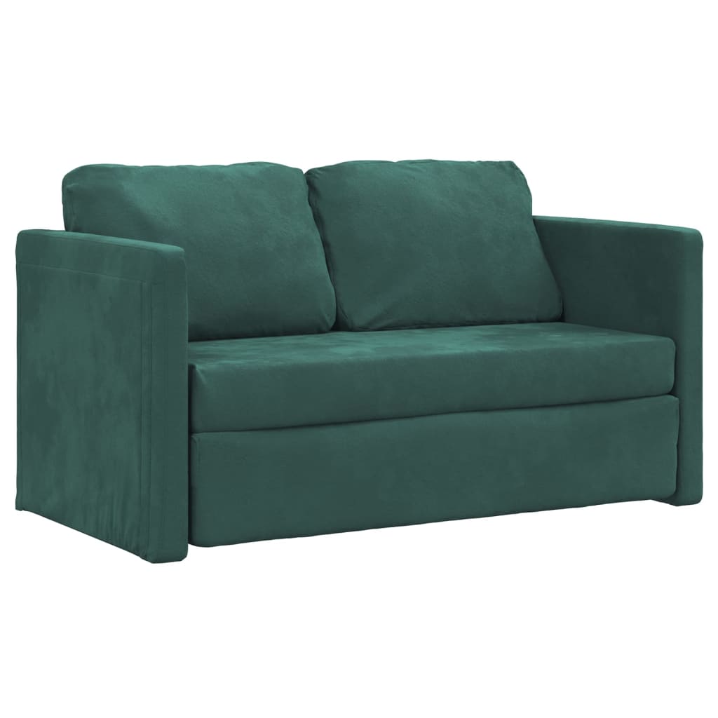Bodensofa, Boden sofa, Bodencouch, Bodensofa mit Schlaffunktion, Bodensofa klappbar, Samt, Dunkelgrün, vidaXL, 1