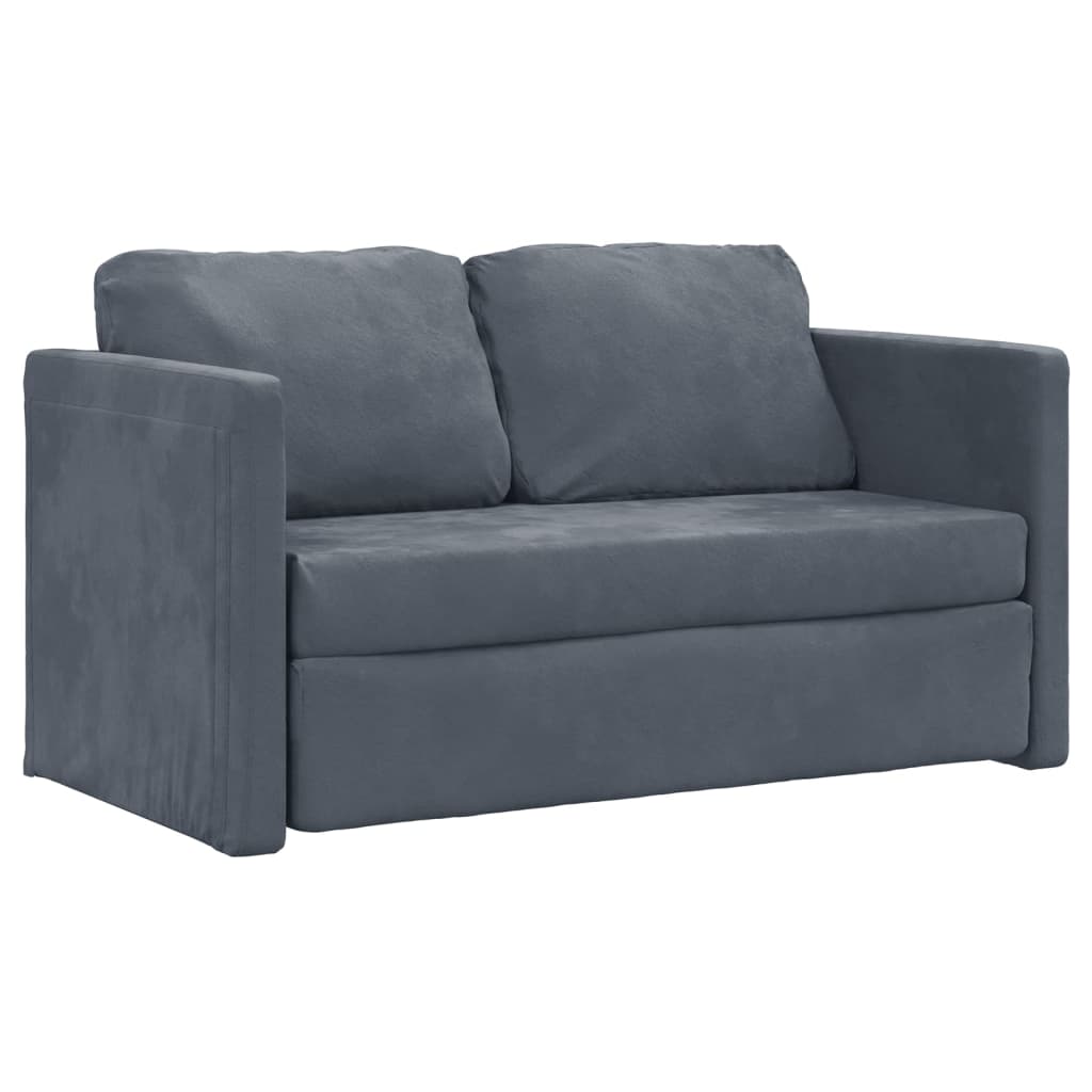 Bodensofa, Boden sofa, Bodencouch, Bodensofa mit Schlaffunktion, Bodensofa klappbar, Samt, Dunkelgrau, vidaXL, 1