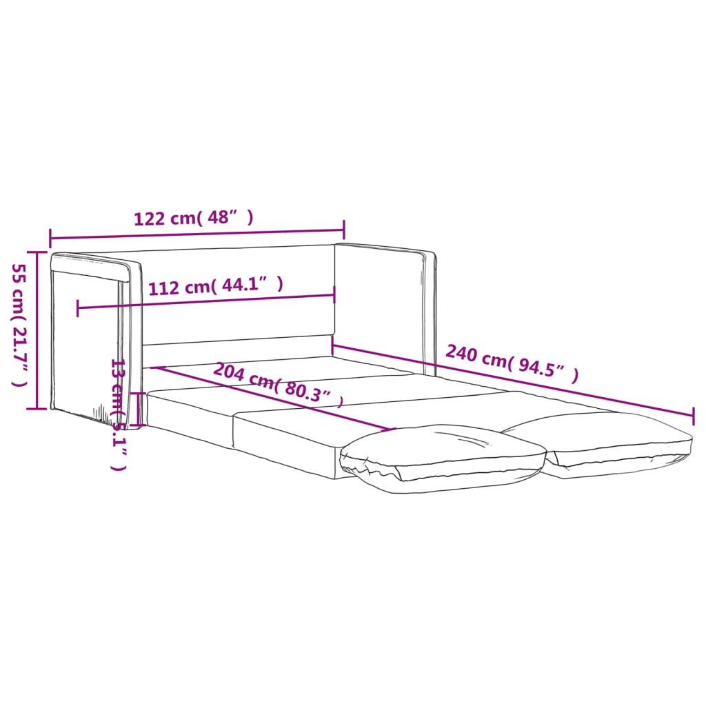 Bodensofa, Boden sofa, Bodencouch, Bodensofa mit Schlaffunktion, Bodensofa klappbar, Samt, Dunkelgrau, vidaXL, 10