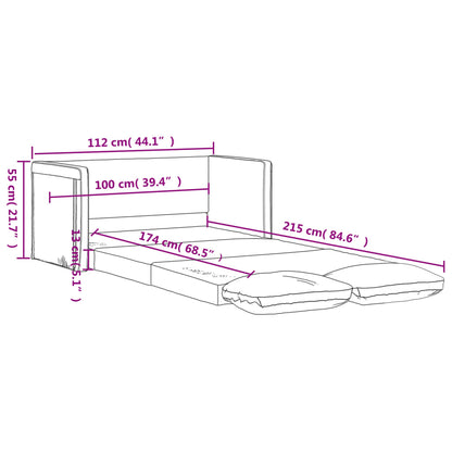 Bodensofa, Boden sofa, Bodencouch, Bodensofa mit Schlaffunktion, Bodensofa klappbar, Stoff, Blau, vidaXL, 10
