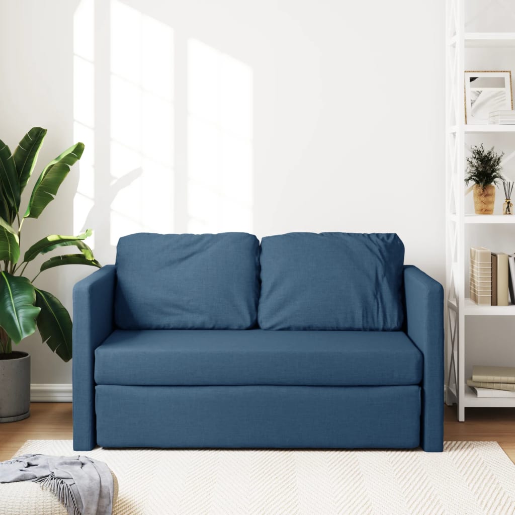 Bodensofa, Boden sofa, Bodencouch, Bodensofa mit Schlaffunktion, Bodensofa klappbar, Stoff, Blau, vidaXL, 11