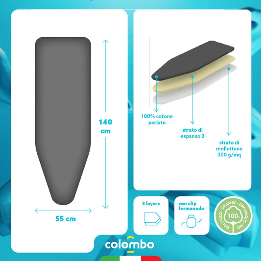 Colombo Perlate XL - Bügelbrettbezug, 140x55 cm
