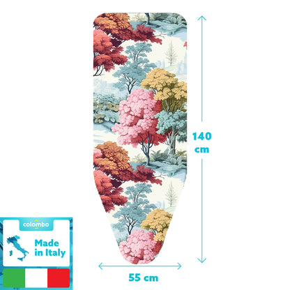 Bügelbrettbezug XL, 140×55 cm – Zweischicht-Bügeltischbezug aus Bio-Baumwolle & dickem Molton, mit Clip, Made in Italy, Colombo Autumn Vibes, 3