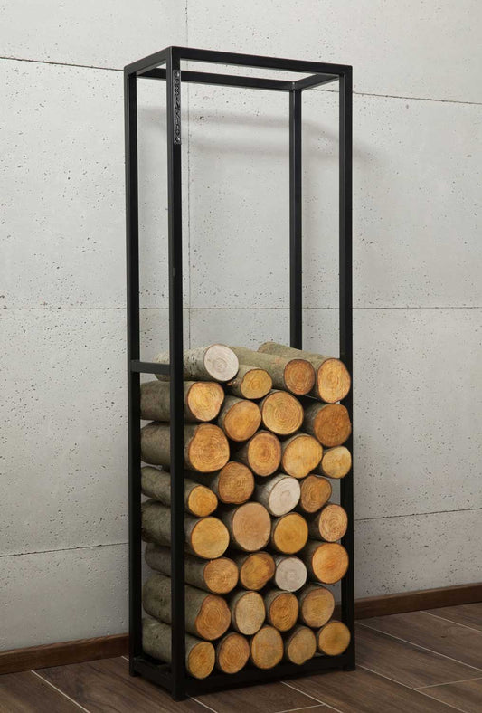 Kaminholzregal CORNEL - 120x40x20 cm, Kaminholzregal Metall, Kaminholzregal außen freistehend, Handgemachte Qualität, 2
