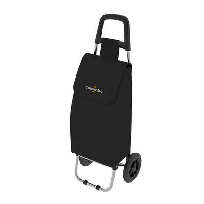 Colombo ROLLY - Einkaufstrolley, Einkaufswagen, mit Rädern, wasserdichter Tasche, 40 Liter, schwarz