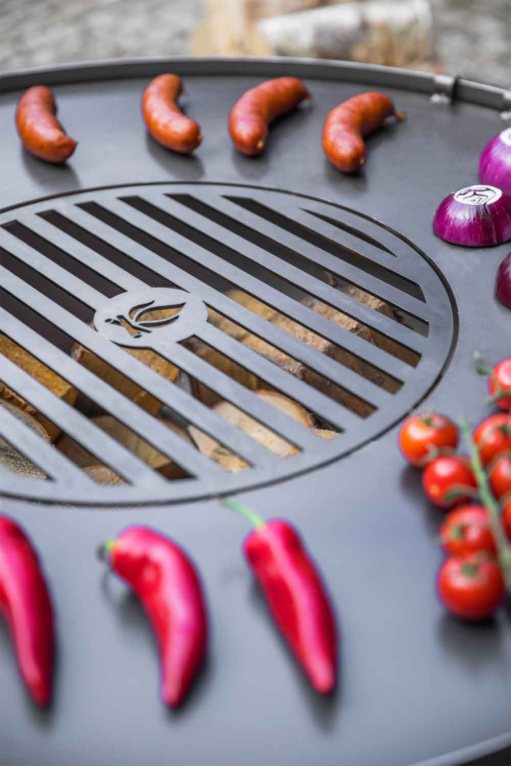 Grillplatte für Feuerschale mit Grillrost und 4 Griffen - Dia. 78cm, Cook King, Hergestellt in Europa, 6