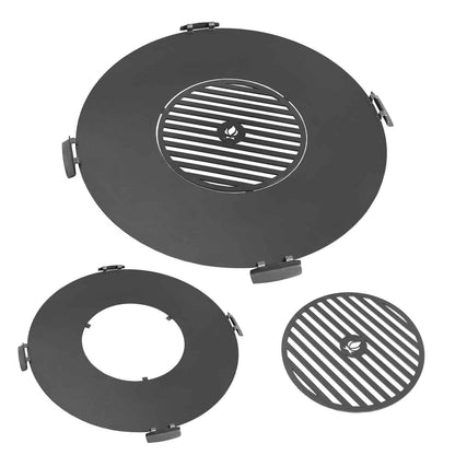Grillplatte für Feuerschale mit Grillrost und 4 Griffen - Dia. 78cm, Cook King, Hergestellt in Europa, 3