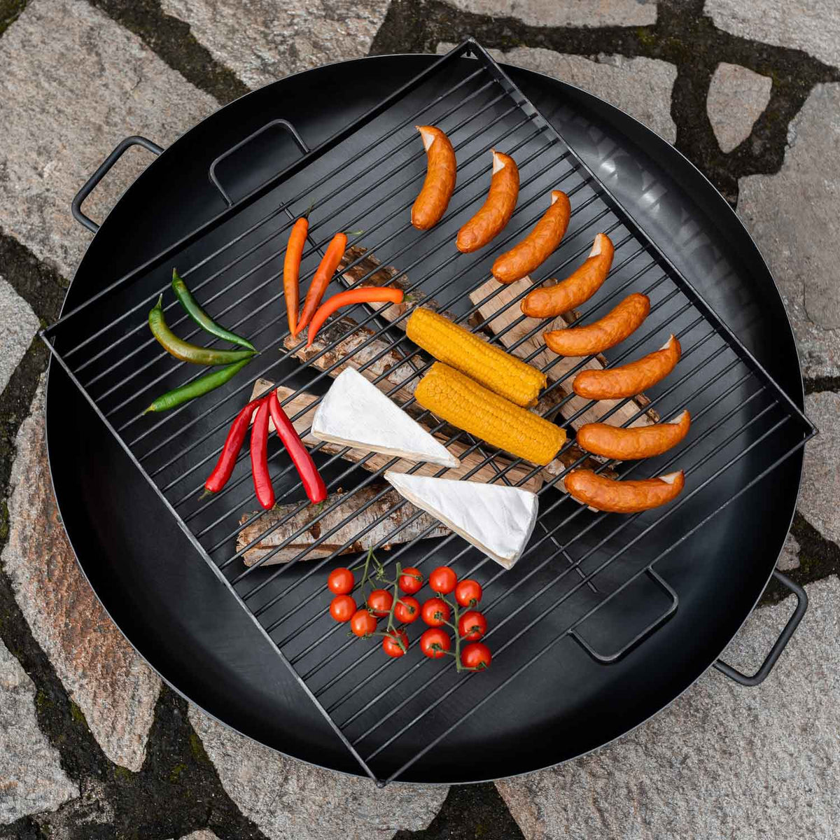 Grillrost aus Rohstahl für Feuerschale - Größe 58x58cm, Cook King, 2