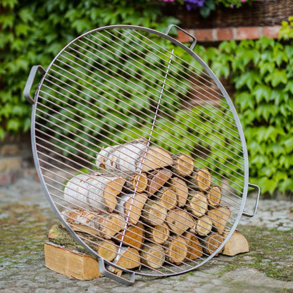 Grillrost mit 4 Griffen aus Edelstahl für Feuerschale - Dia. 70cm, Cook King, 2
