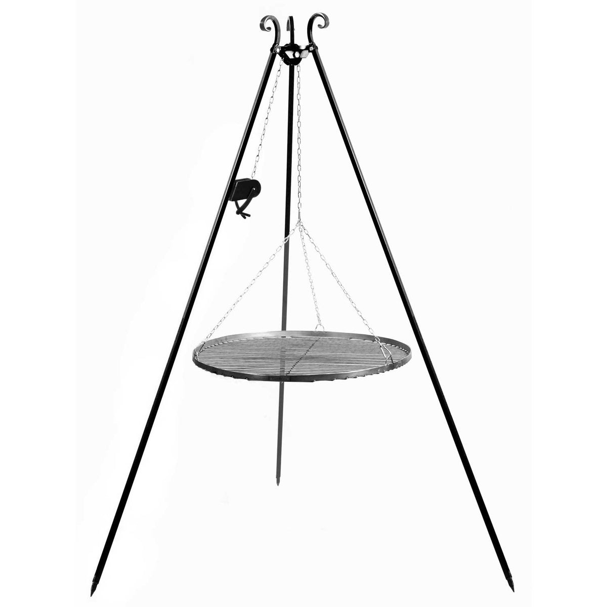 Schwenkgrill 180 cm - Grillrost aus Rohstahl + Kurbel - Dia. 50cm, Cook King, 1