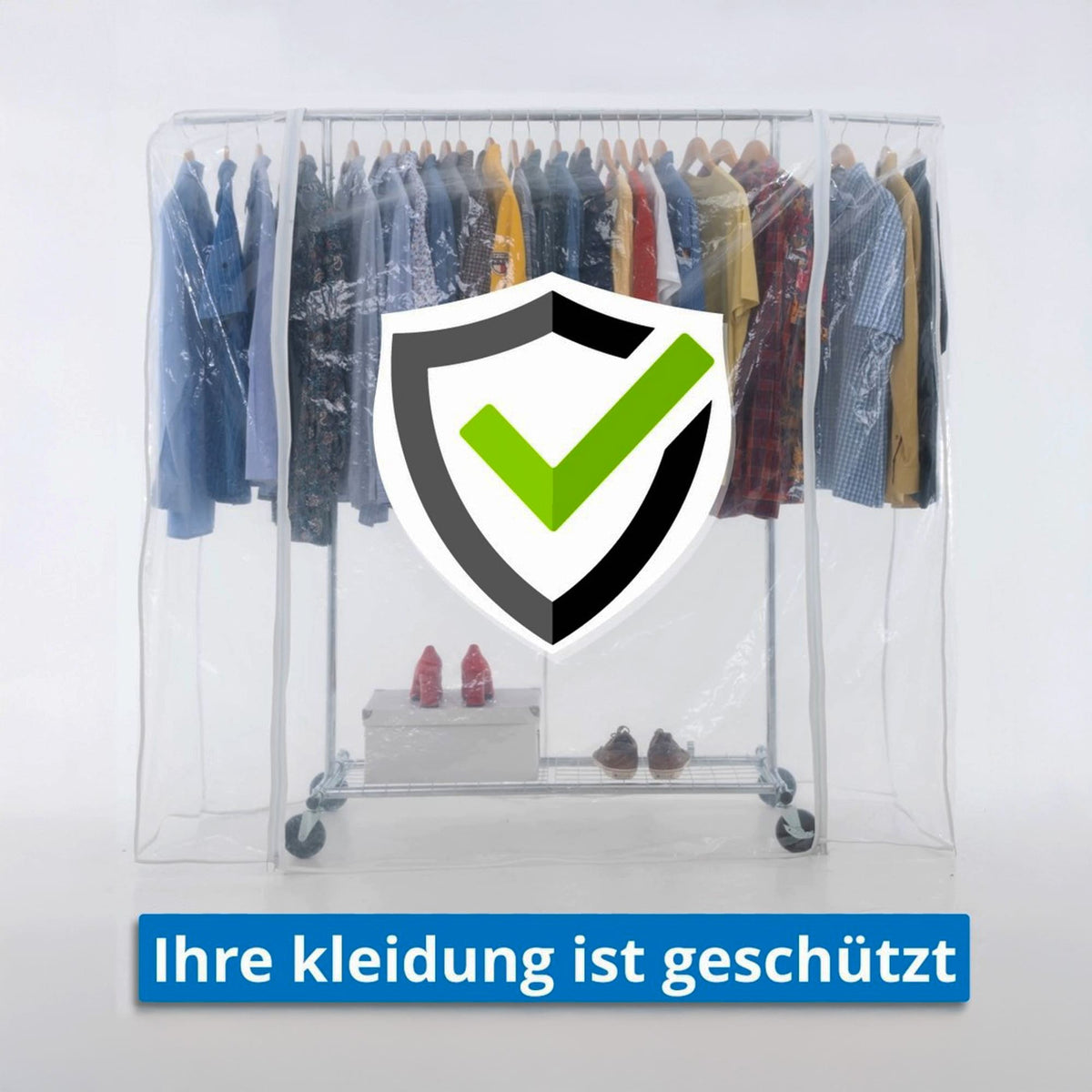 Stoffschrank, Faltschrank, Schwerlast Kleiderständer, bis 100 KG ,Kleiderständer mit Abdeckung, Tatkraft Duncan & Big, f
