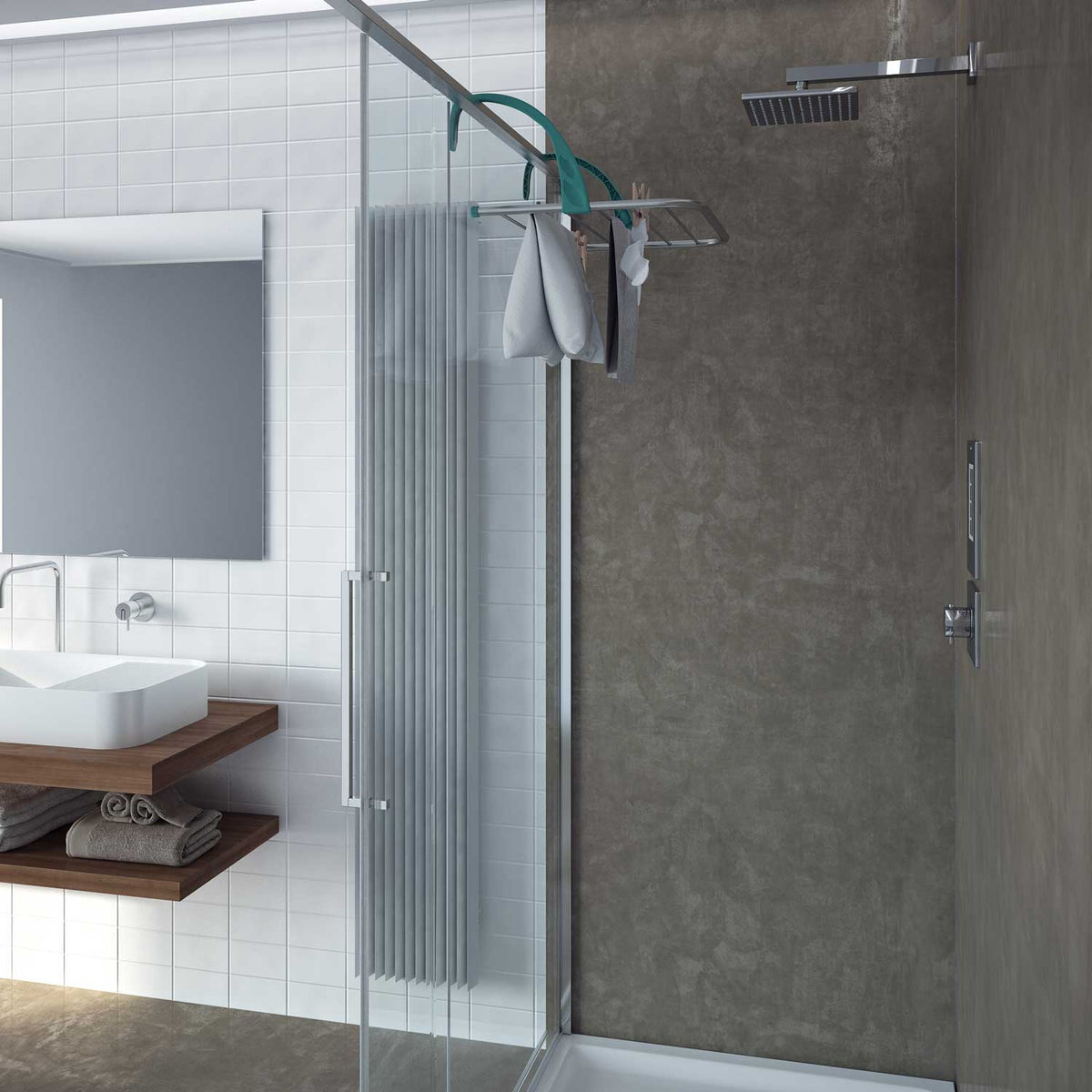 Colombo Gocciolo 5 – Klappbarer Heizkörper- und Balkonwäscheständer aus Aluminium, 5 m Trockenlänge, Made in Italy
