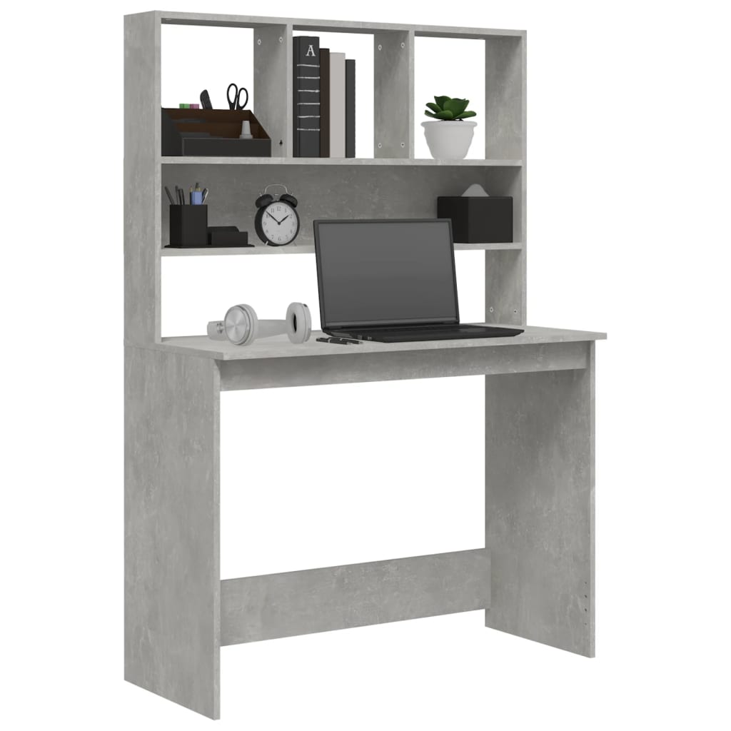 Schreibtisch, Schreibtisch mit Stauraum, Schreibtisch Holz, Kleiner Schreibtisch, Schreibtisch mit Regal, vidaXL, 4