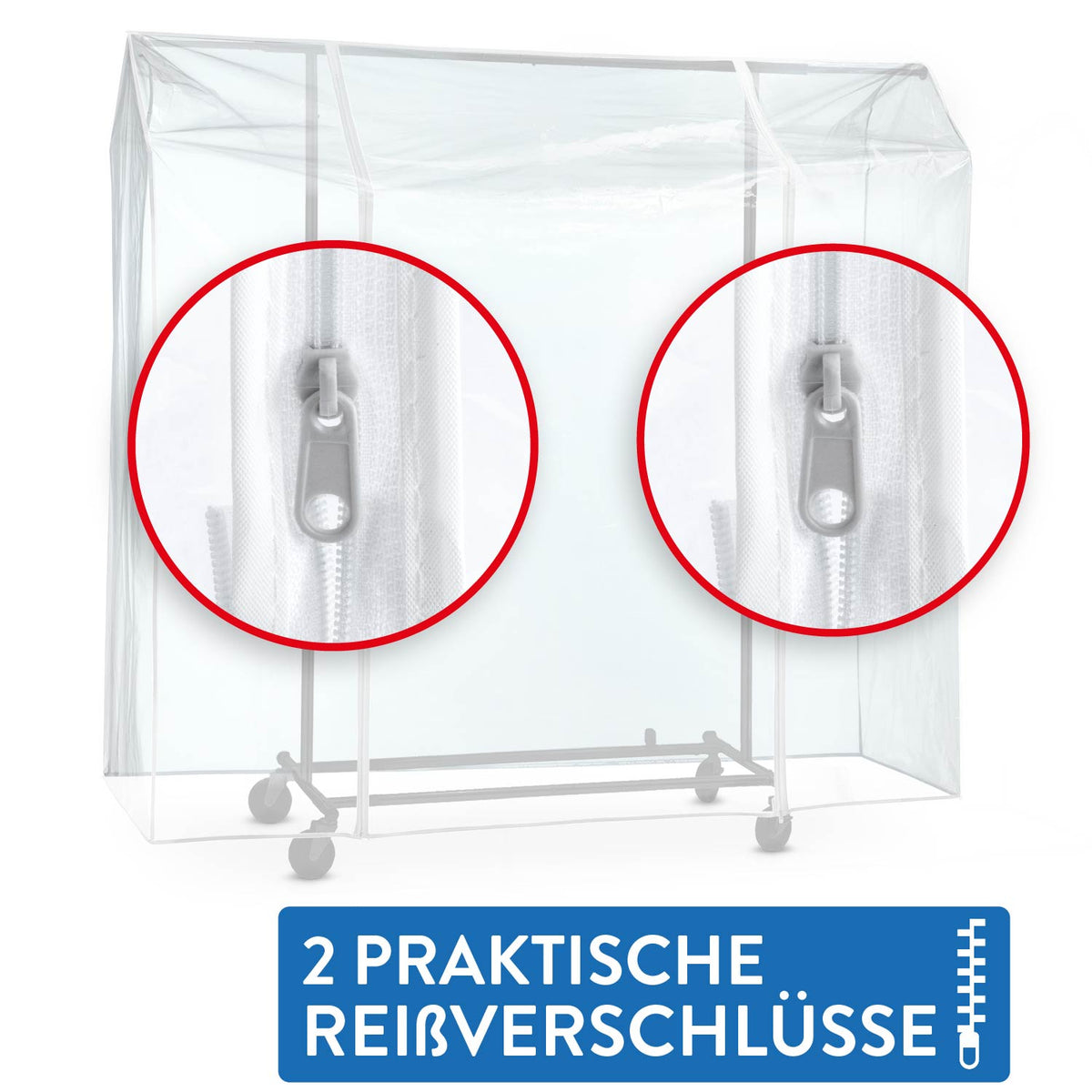 Tatkraft Schild wasserdichte Schutzhülle mit zwei Reißverschlüssen – Ansicht 3