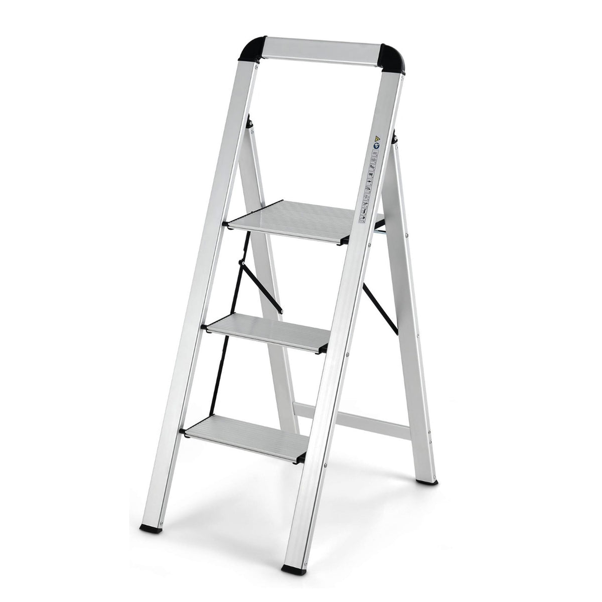 Trittleiter, Trittleiter 2 Stufen,  Trittleiter Klappbar, Holzleiter Klappbar, leichte Leiter, Colombo, 1