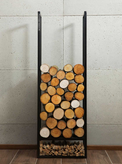Kaminholzregal ATOS 150x50x20 cm, Kaminholzregal Metall, Kaminholzregal außen freistehend, Handgemachte Qualität, 3