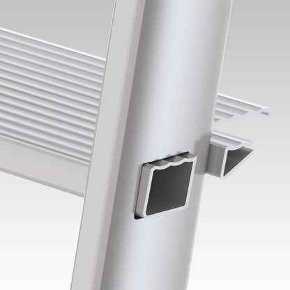 Trittleiter, Trittleiter 6 stufen, Trittleiter Klappbar, Höhe 129 cm,  Max, Belastbar 150 kg, Aluminium, Hergestellt in Italien, Colombo LIBELLULA 6 stufen, 4