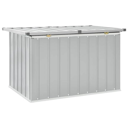 Gartenbox Metall, Gartenbox xxl, 109 x 67 x 65 cm, Aufbewahrungsbox garten, Werkzeugkasten, Verzinktem Stahl, Grau, vidaXL, 3