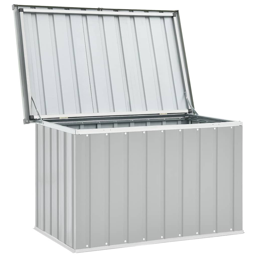 Gartenbox Metall, Gartenbox xxl, 109 x 67 x 65 cm, Aufbewahrungsbox garten, Werkzeugkasten, Verzinktem Stahl, Grau, vidaXL, 6