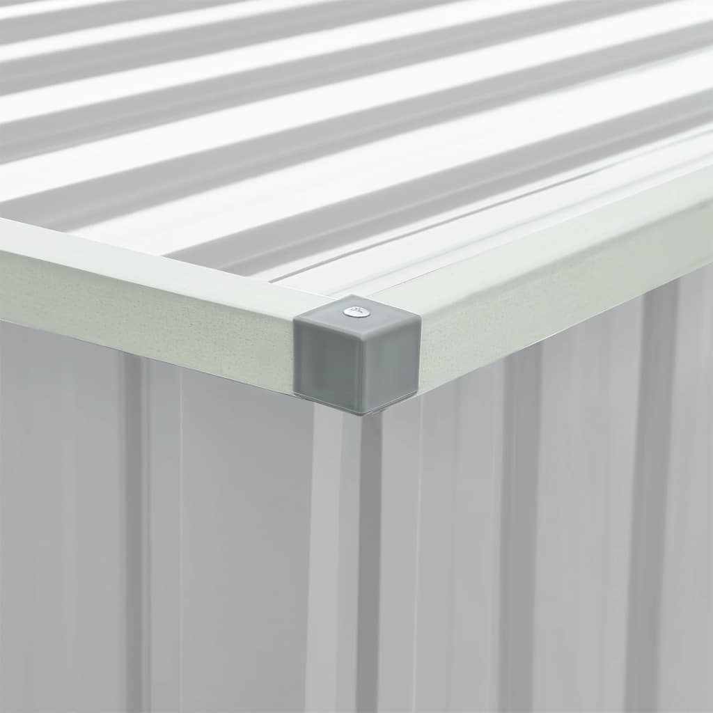 Gartenbox Metall, Gartenbox xxl, 171x99x93 cm, Aufbewahrungsbox garten, Werkzeugkasten, Verzinktem Stahl, Grau, vidaXL, 6