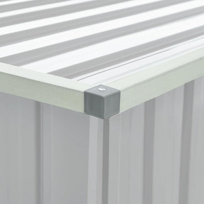 Gartenbox Metall, Gartenbox xxl, 171x99x93 cm, Aufbewahrungsbox garten, Werkzeugkasten, Verzinktem Stahl, Grau, vidaXL, 6
