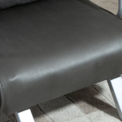HOMCOM – 3-in-1-Schlafsessel mit 5-fach verstellbarer Rückenlehne und Kissen, 65 × 69 × 80 cm, Grau