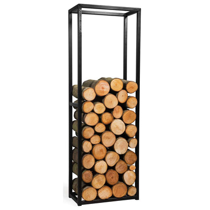 Kaminholzregal CORNEL - 150x50x20 cm, Kaminholzregal Metall, Kaminholzregal außen freistehend, Handgemachte Qualität
