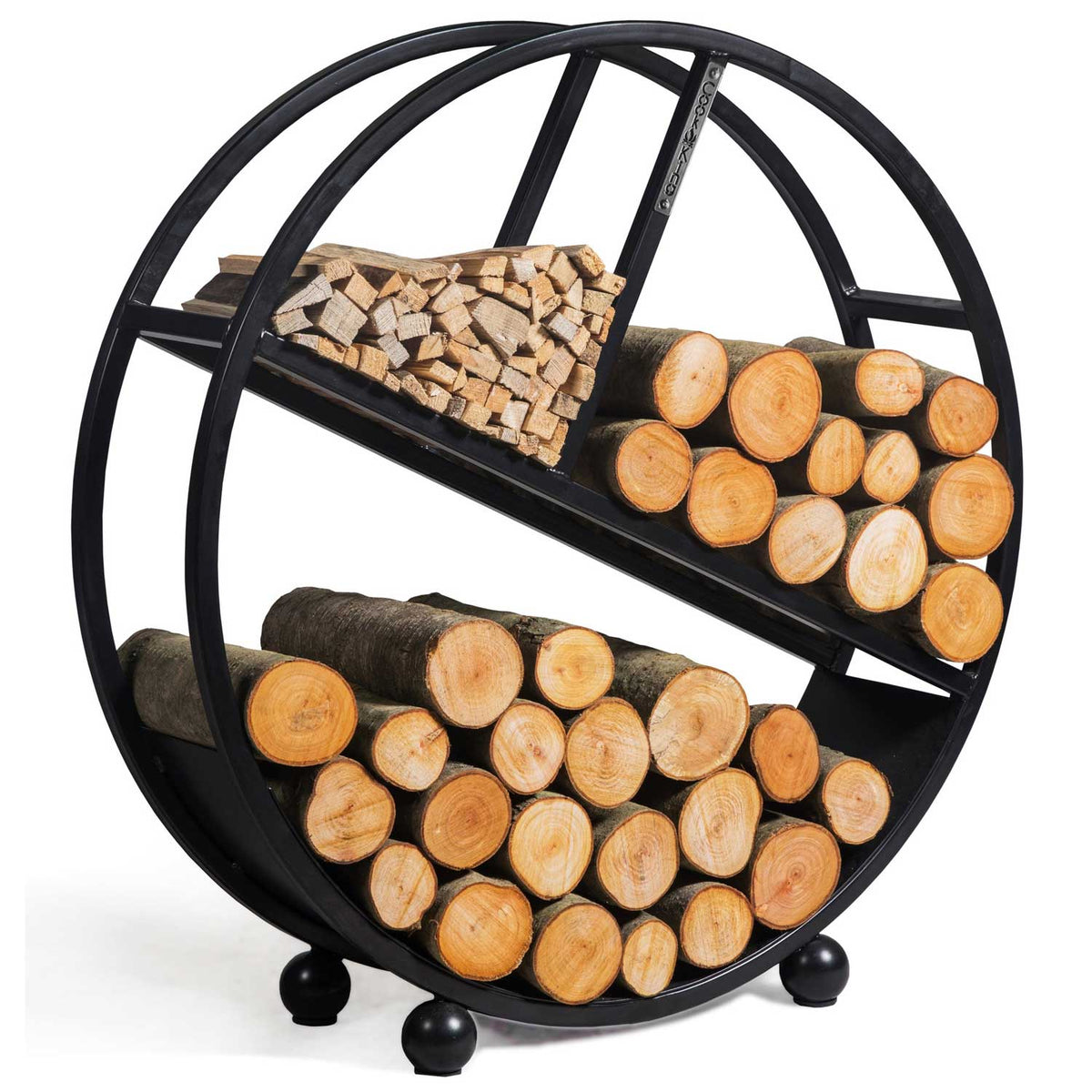 Kaminholzregal DIEGO 100cm, Kaminholzregal Metall, Kaminholzregal außen freistehend, Handgemachte Qualität, 7