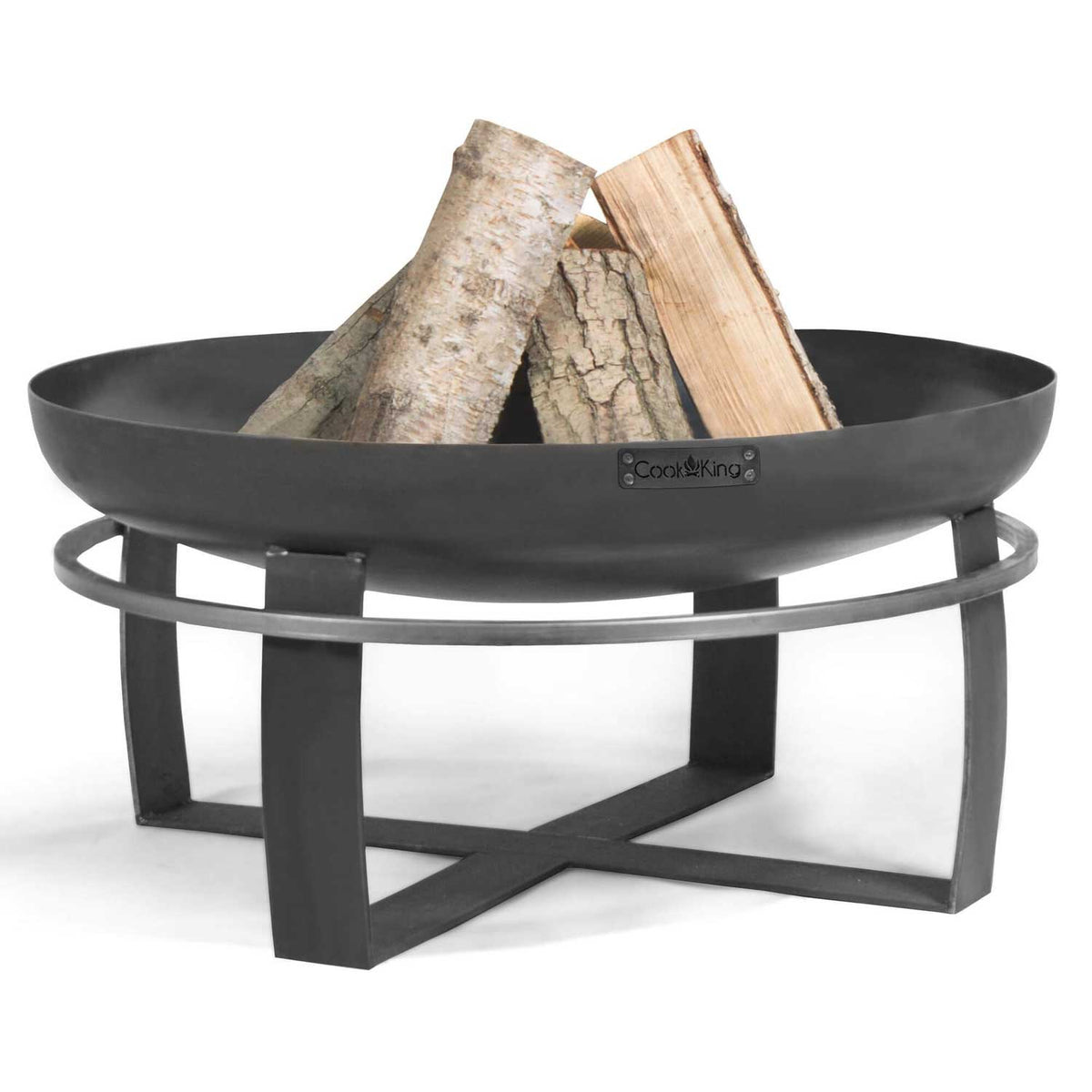 Feuerschale, Feuerschale Garten, Feuerschale 80 cm, große Feuerschale, Feuerschale Hoch, aus Stahl, Cook King VIKING, 12