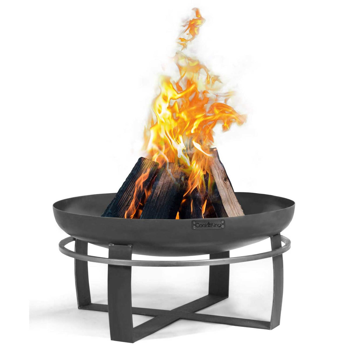 Feuerschale, Feuerschale Garten, Feuerschale 100 cm, Höhe: 36cm, aus Stahl, Cook King Viking, 14
