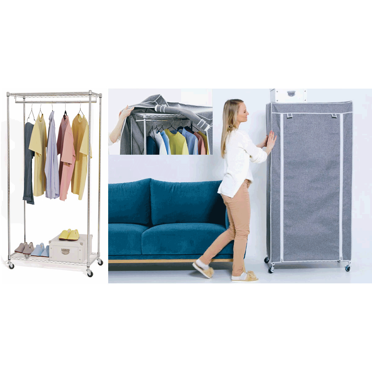 Stoffschrank, Stoffkleiderschrank, Faltschrank, Kleiderschrank Stoff, Stoff Kleiderschrank, Faltkleiderschrank, 5
